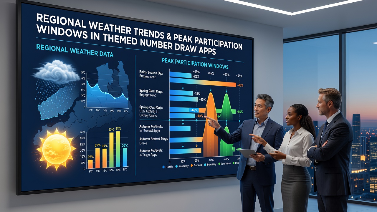 Mobile screen showing themed number draw interface during typical indoor weather conditions